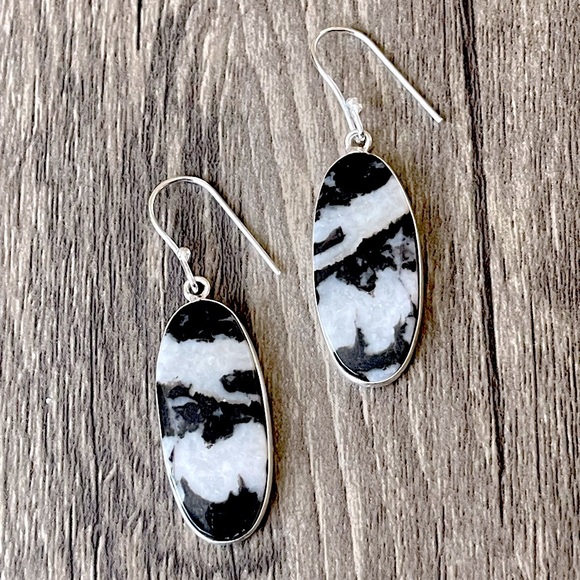 White Buffalo Turquoise Earrings - Picture 3 of 4
